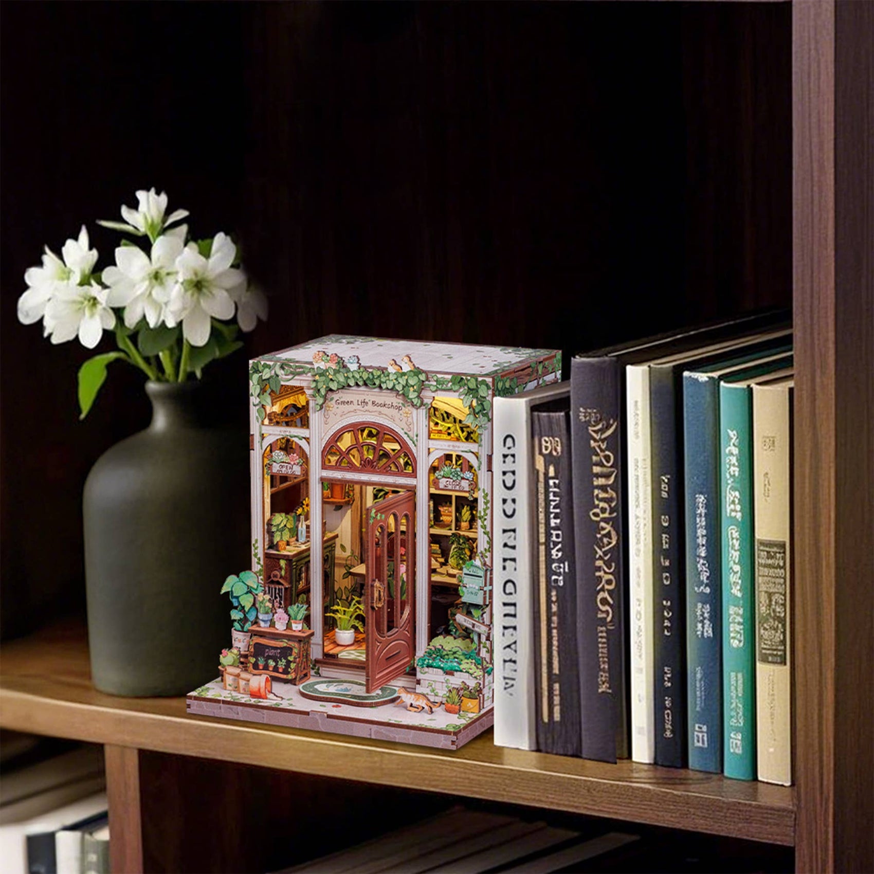 DIY Book Nook Kit: Green Life Bookshop