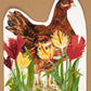 Penny in the Tulips die cut blank greeting card