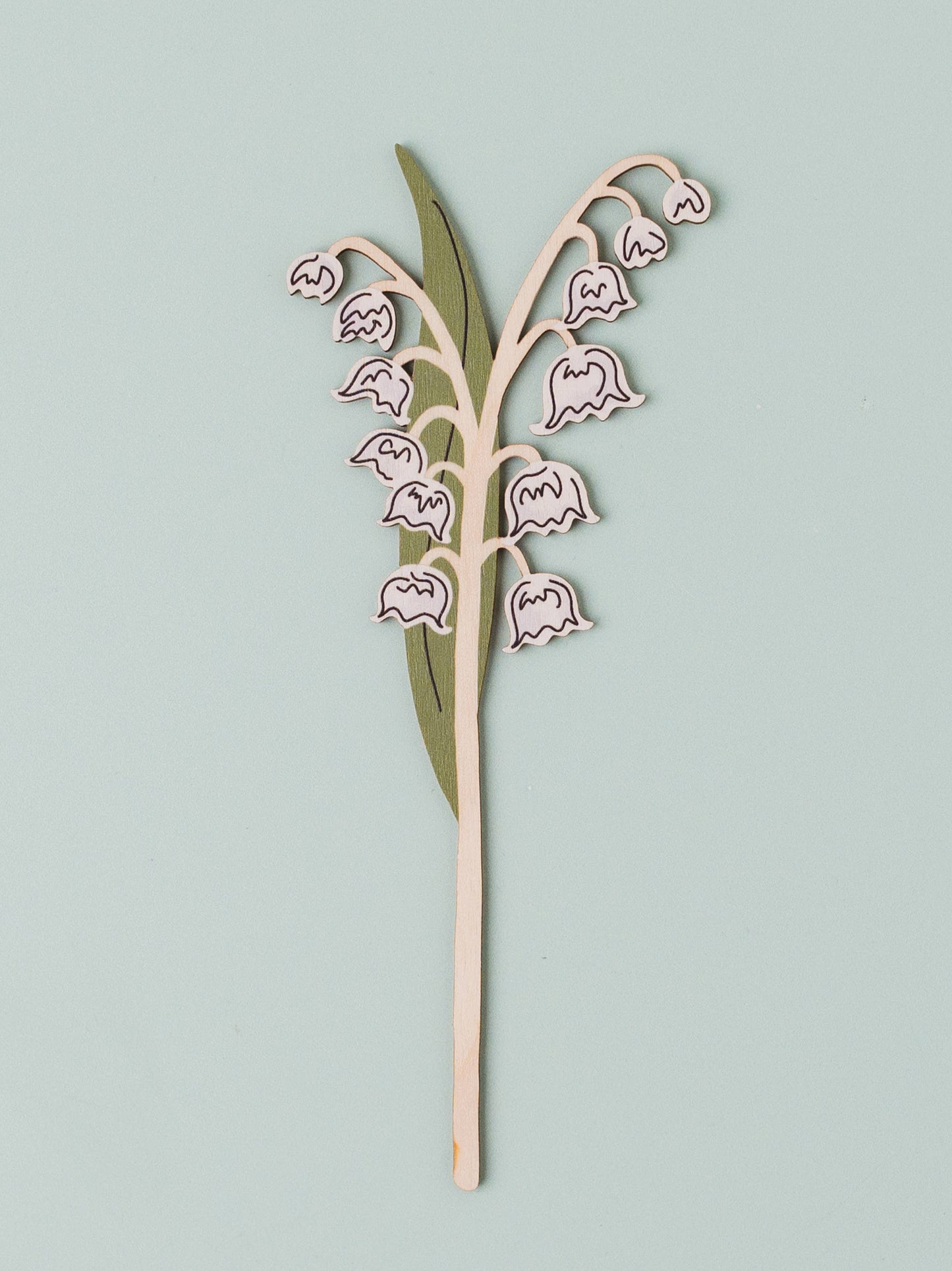 Wooden Lily Of The Valley – May Birth Flower - UK Made