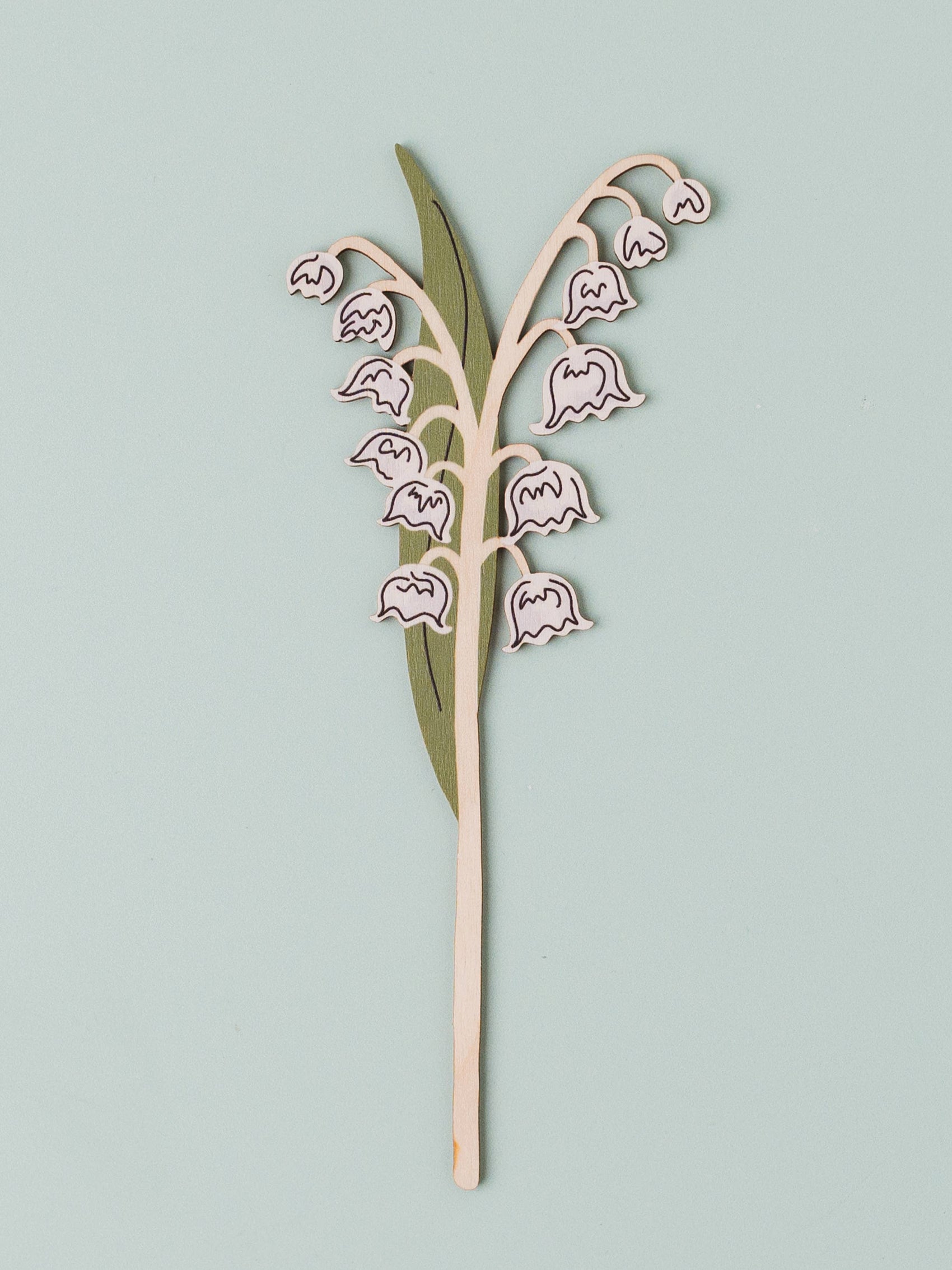 Wooden Lily Of The Valley – May Birth Flower - UK Made
