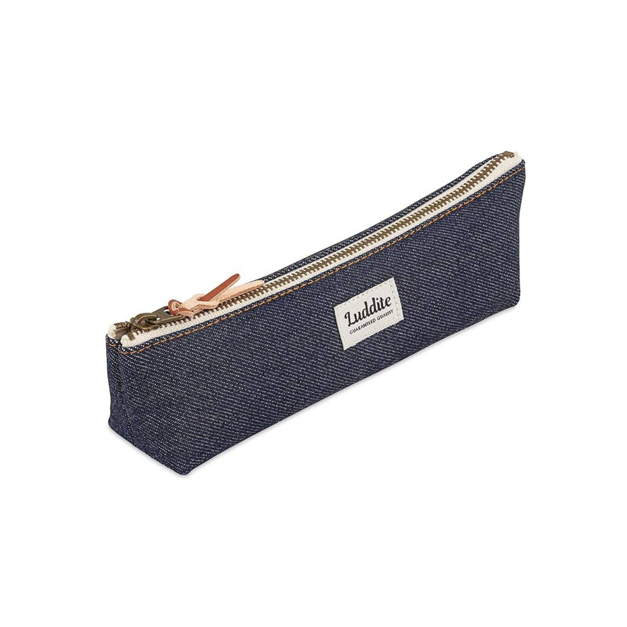 Luddite Boat Pen Case – Japanese Canvas & Denim in Three Sizes: Okayama Denim / Large