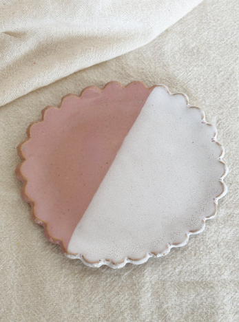 Scallop Trinket Dish : Pink