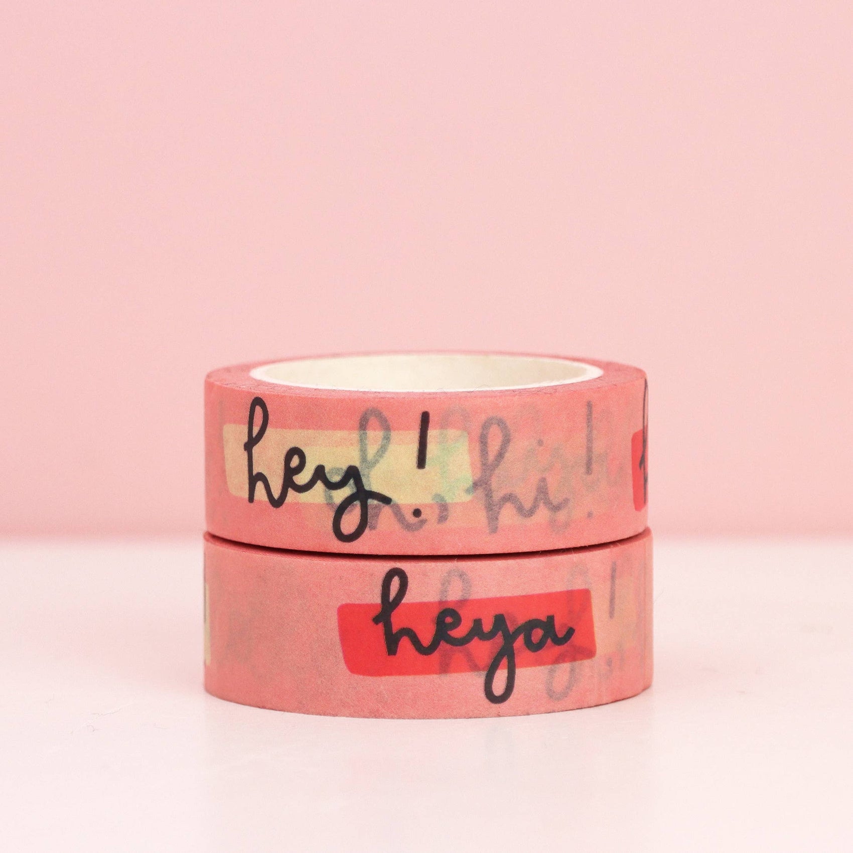 Washi tape - pink hello