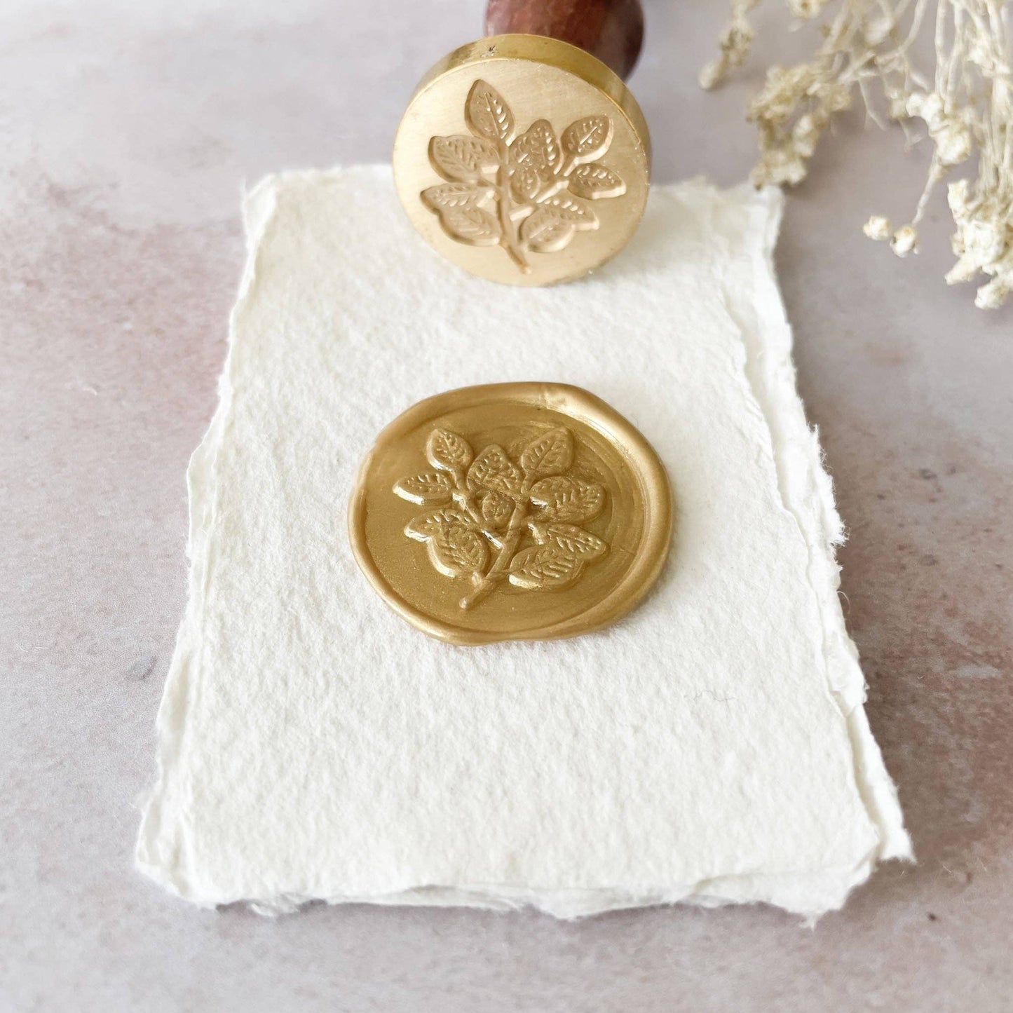 Flora Wax Stamp | Leaf Wax Stamp | Boxed
