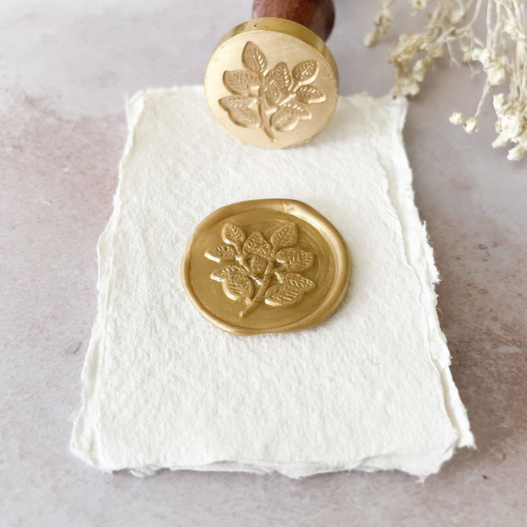 Flora Wax Stamp | Leaf Wax Stamp | Boxed