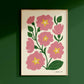 Primrose | Modern-Retro Wildflower Art Print | Wall Decor: A5 - 148 x 210 mm (5.8 x 8.3 inches)
