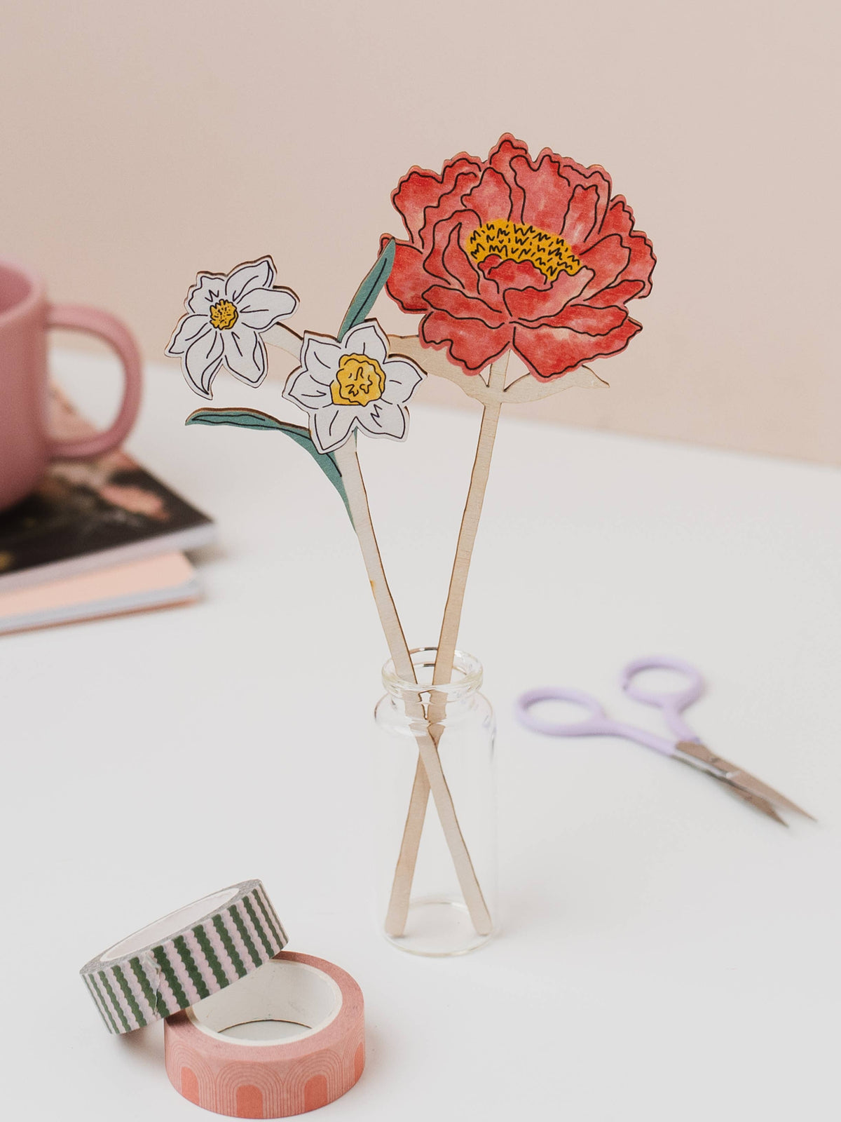 Wooden Peony – November Birth Flower - Sustainable Gift