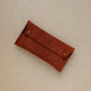 Suede Double Stud Glasses Case: Plum Purple / Gold
