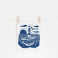 The Voyagers riso print paddleboarding, swim, outdoors, sea