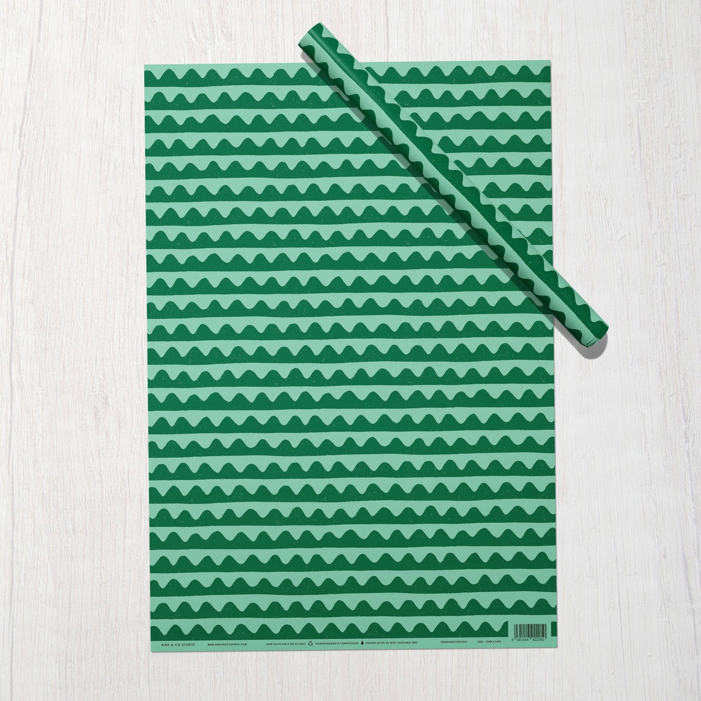 Land & Lake | Christmas Geometric Recycled Gift Wrap Paper