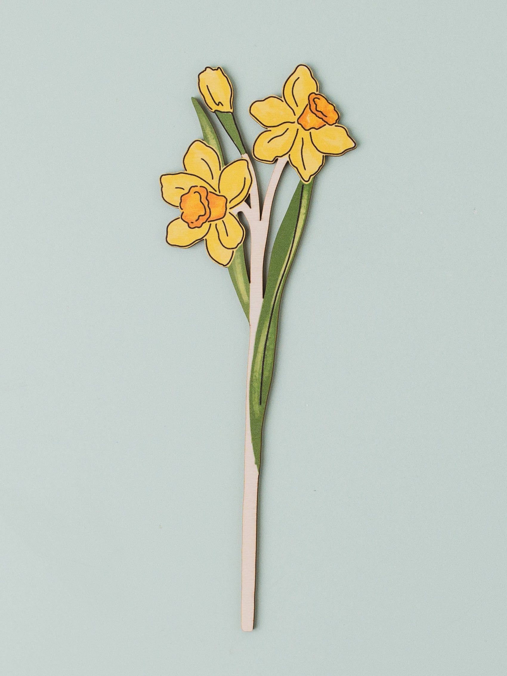 Wooden Daffodil Gift – March Birth Flower - Sustainable Gift