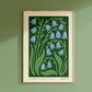 Bluebell | Modern-Retro Wildflower Art Print Wall Decor: A4 - 210 x 297 mm (8.3 x 11.7 inches)