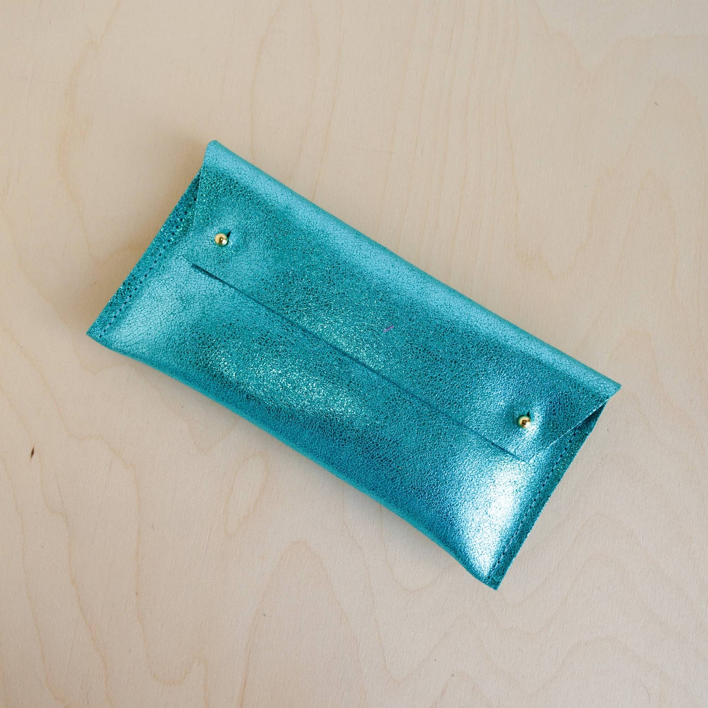 Leather Pen Case: Black / Gold