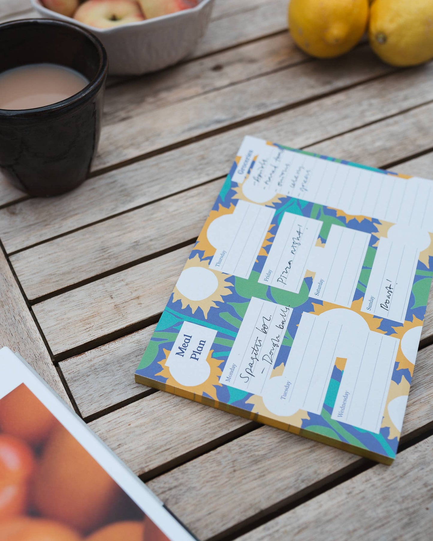 A5 Meal Planner - Blumen
