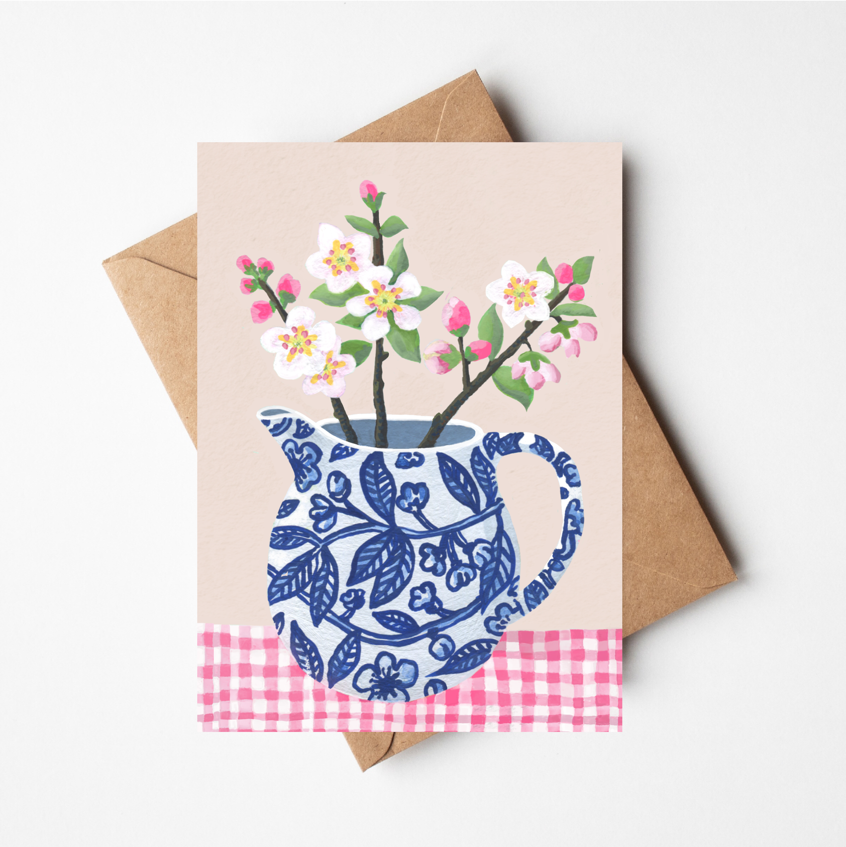 Apple Blossom in Floral Jug Cards