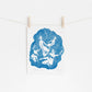 Wild Swimmers riso print, women, friends, sea, ocean