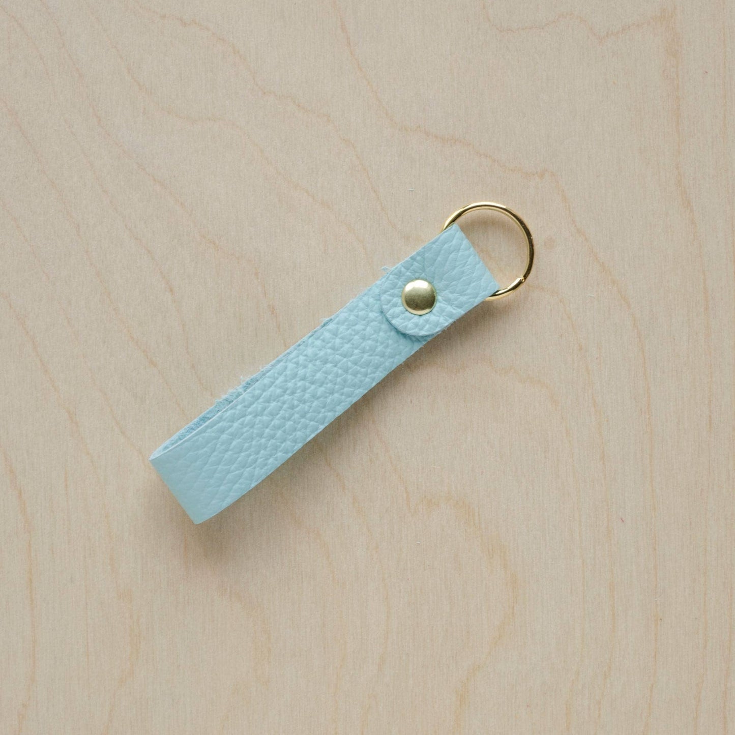 Leather Loop Keyrings: Olive / Gold