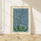Forget Me Not | Modern-Retro Wildflower Art Print Wall Decor: A4