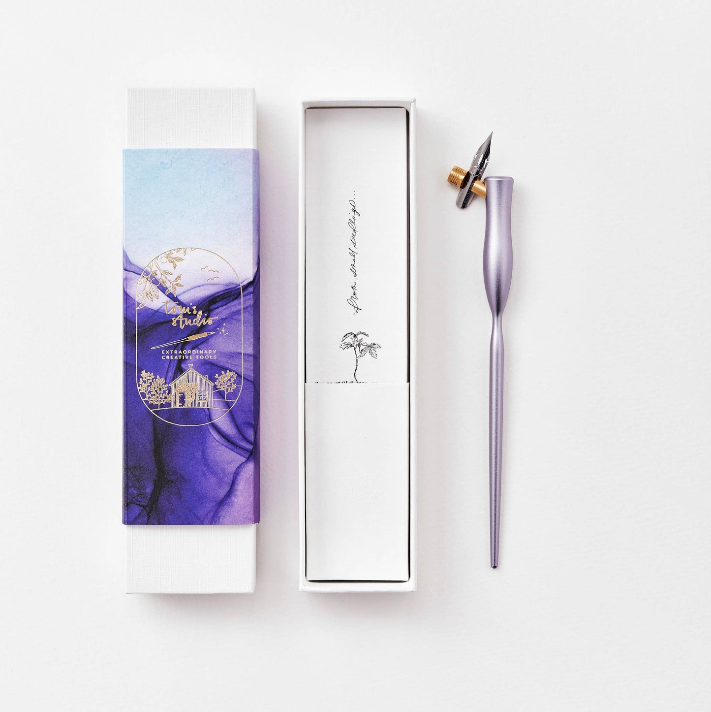 Flourish Calligraphy Pen: Sage / Straight