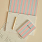Weekly Planner Stripe Blue & Pink