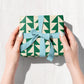 Geo Pines | Retro Christmas Tree Recycled Gift Wrap Paper