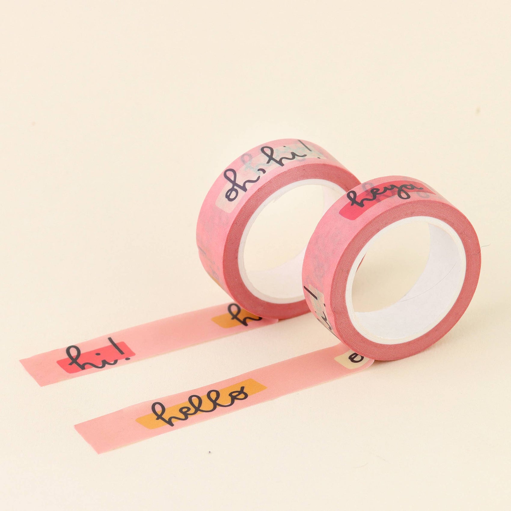 Washi tape - pink hello