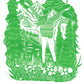In Her Element risoprint, hiking art, walking, nature, woods