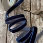 Navy Blue Velvet Ribbon 9mm  - 3 Meter Roll