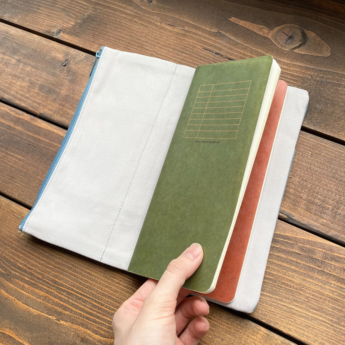 Yamamoto Paper RO‑BIKI NOTE Canvas Cover: Vintage Blue