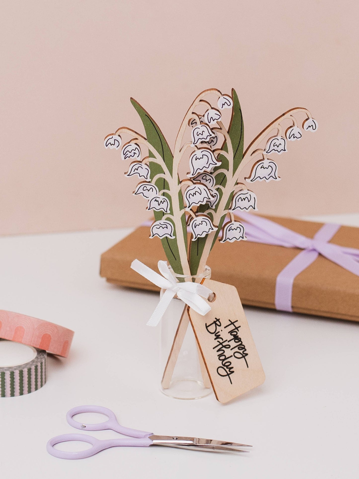 Wooden Lily Of The Valley – May Birth Flower - UK Made