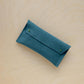 Suede Double Stud Glasses Case: Plum Purple / Gold