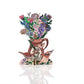 Summer Blooms laser cut birch plywood keepsake and stand.