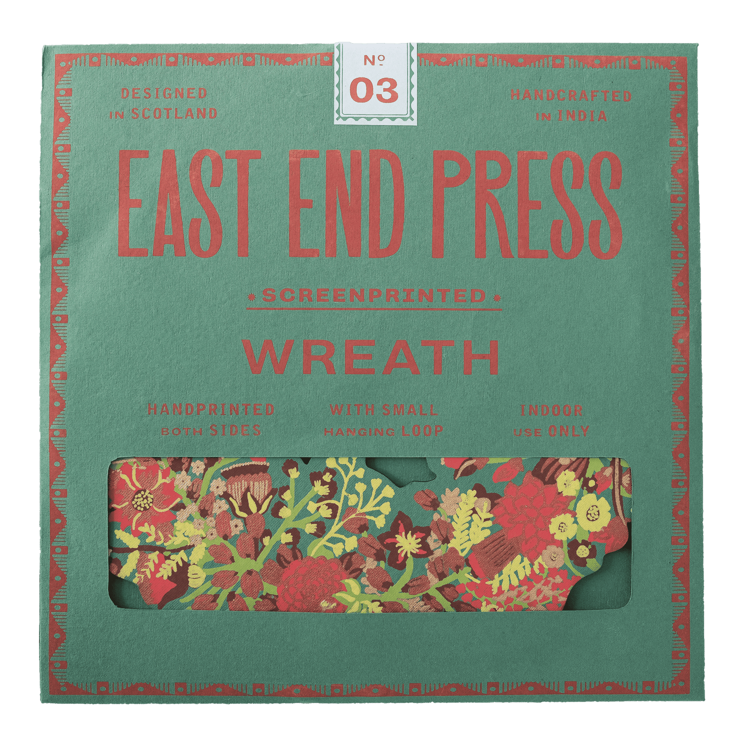 Christmas Foliage Cotton Board Wreath