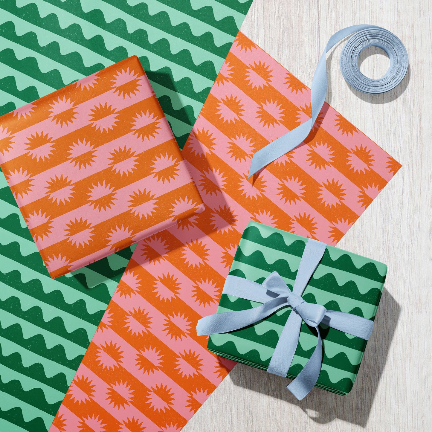 Land & Lake | Christmas Geometric Recycled Gift Wrap Paper