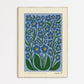 Forget Me Not | Modern-Retro Wildflower Art Print Wall Decor: A3 - 297 x 420mm (11.7 x 16.5 inches)