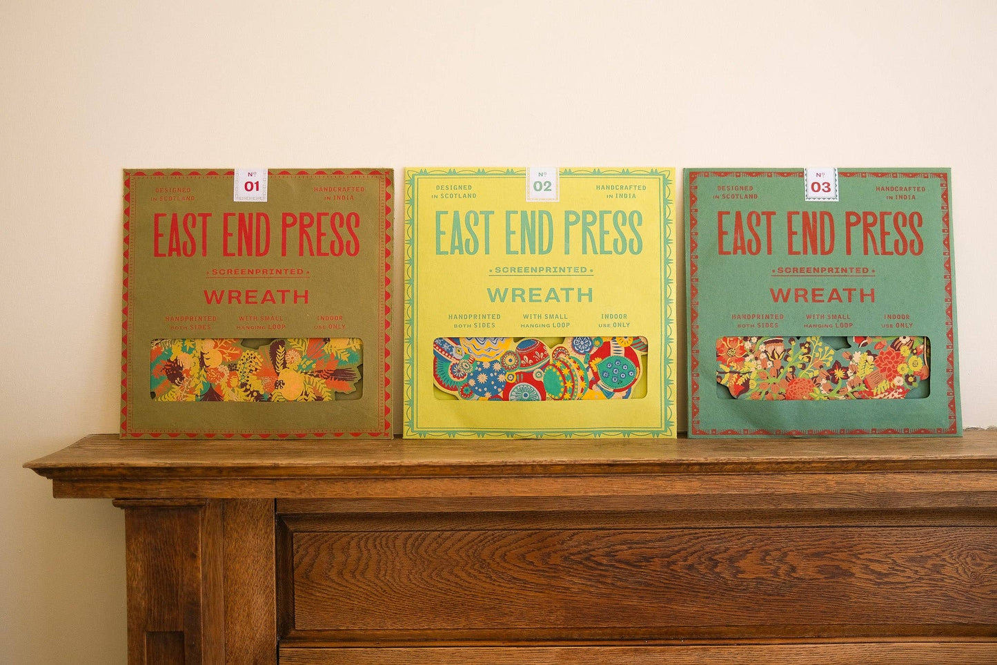 Christmas Foliage Cotton Board Wreath