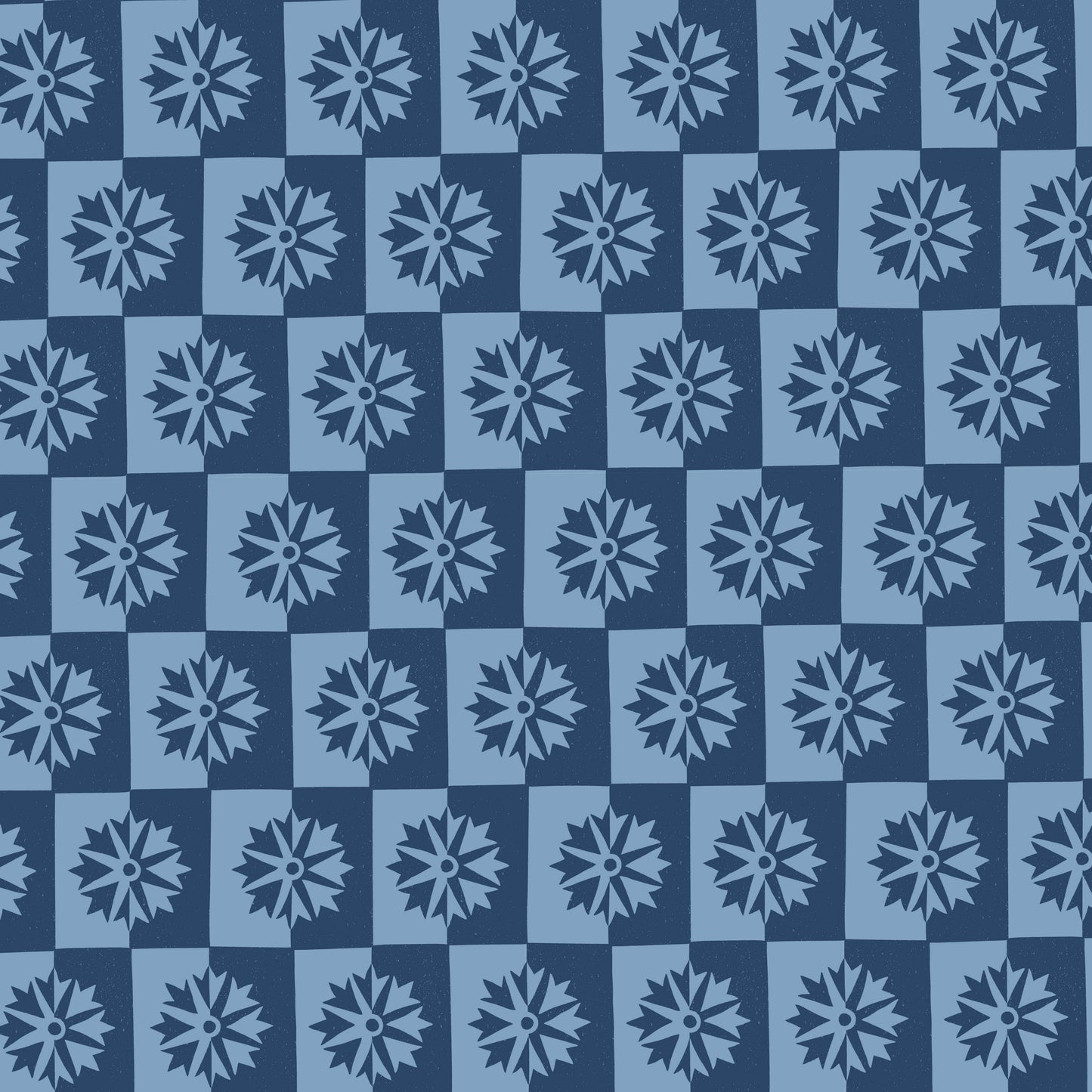 Cornflower Wildflower | Checkered Recycled Gift Wrap Paper