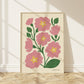 Primrose | Modern-Retro Wildflower Art Print | Wall Decor: A5 - 148 x 210 mm (5.8 x 8.3 inches)
