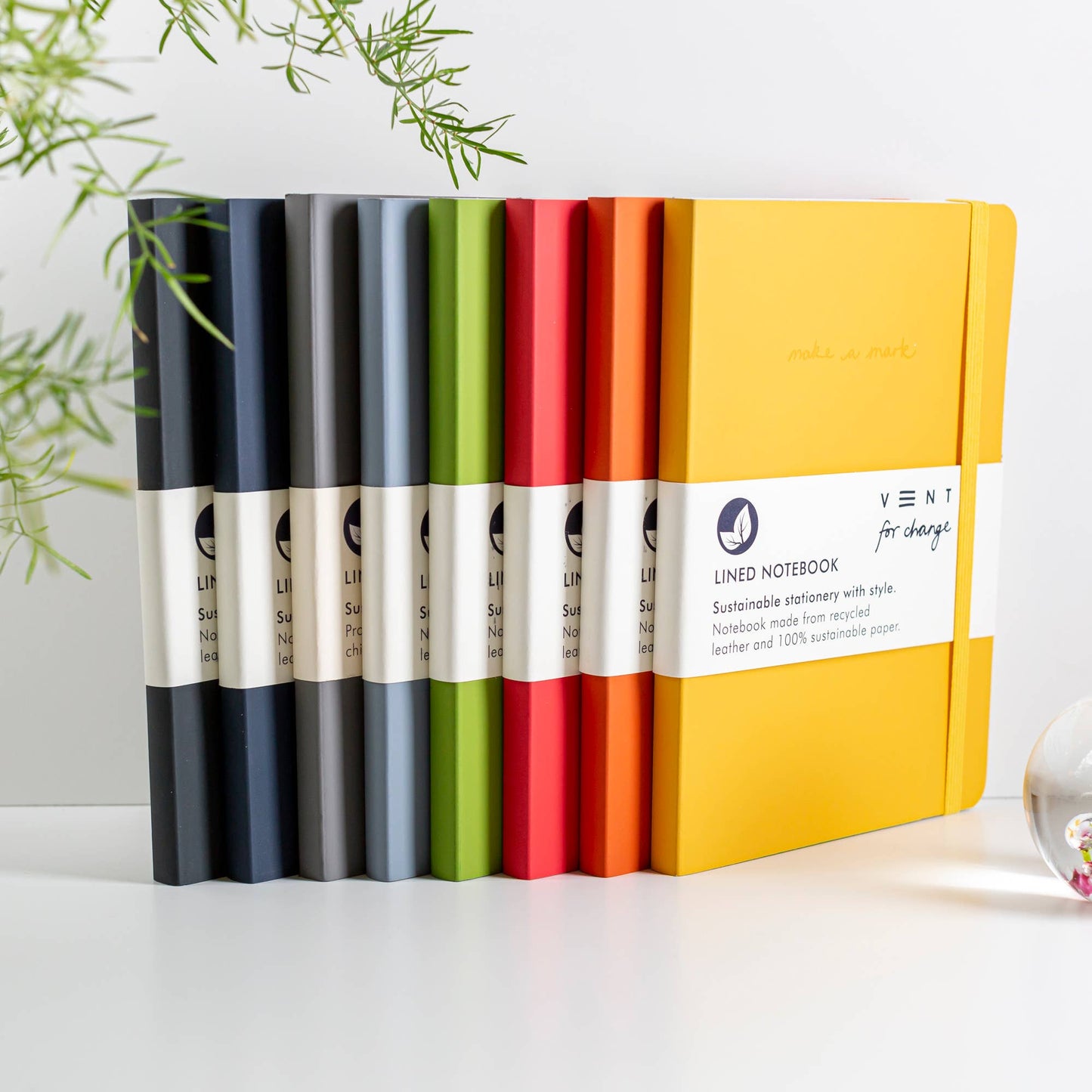Make a Mark A5 Journal – Recycled Leather: Red