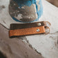 Leather Loop Keyrings: Olive / Gold