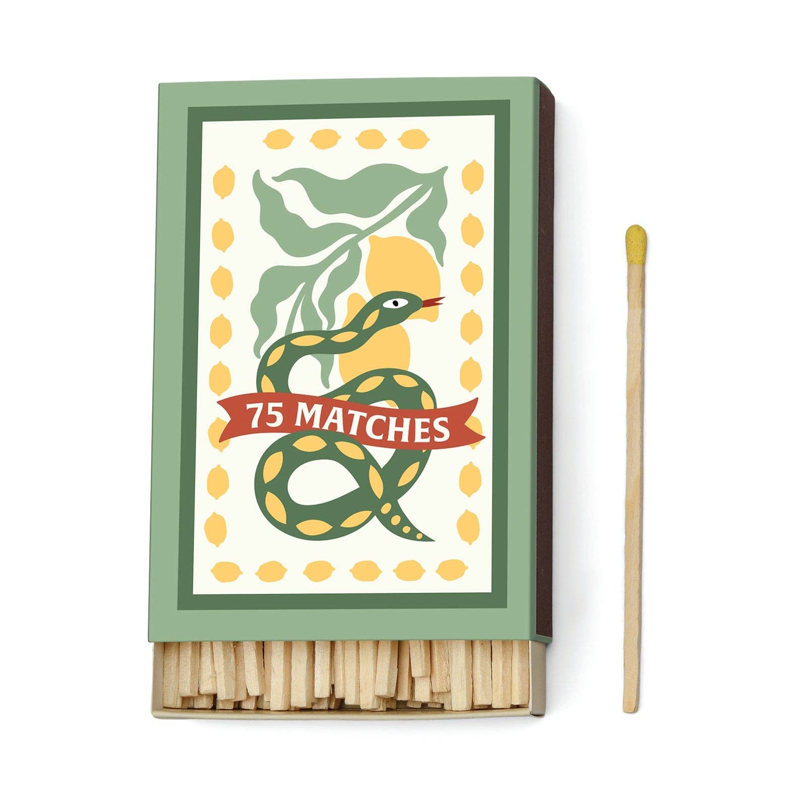 Paddywax A Dopo Boxed Matches "Snake" Yellow - 75 matches