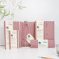 A5 recycled leather wire-bound folio - EDIT powder pink