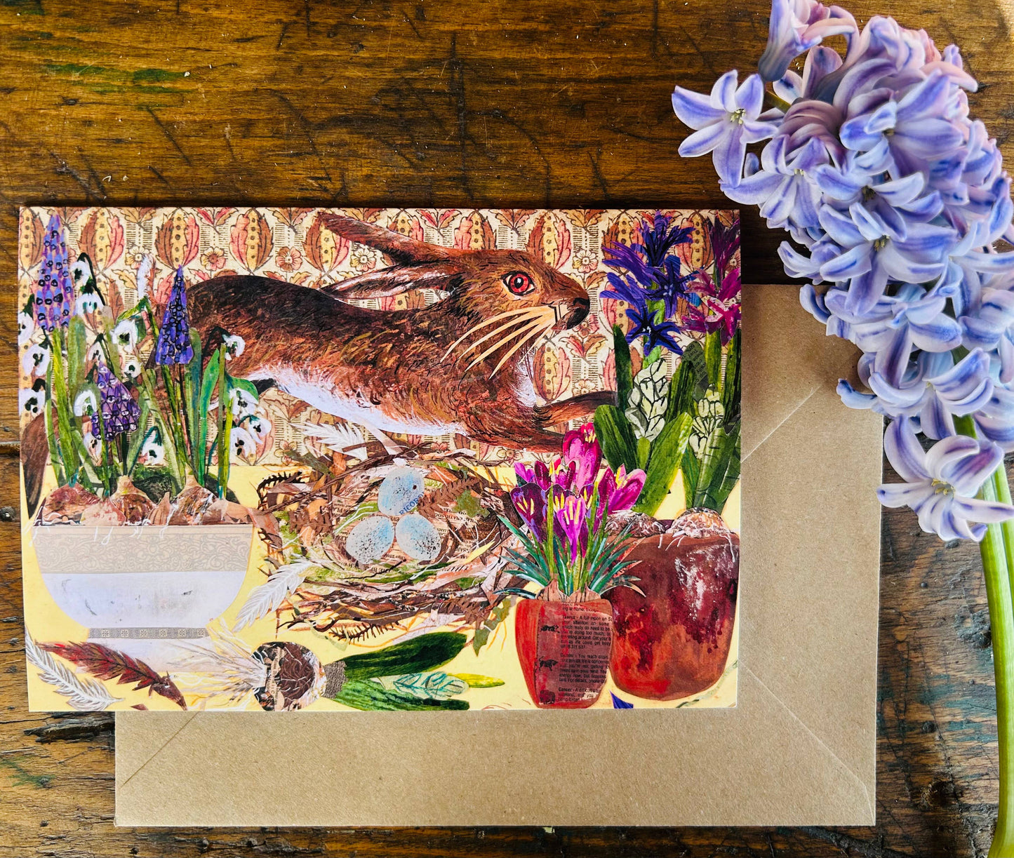 Spring Table laser cut birch plywood keepsake &  card