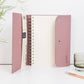 A5 recycled leather wire-bound folio - EDIT powder pink
