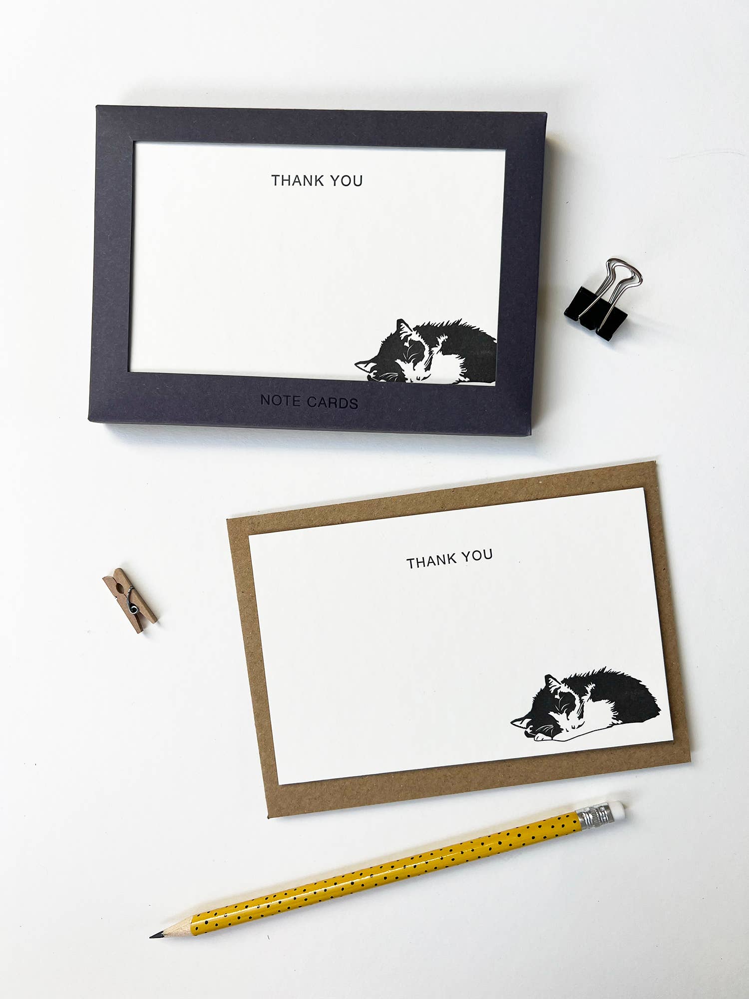 Casey Cat Correspondence Notecard Set | Set of 10: Thank You