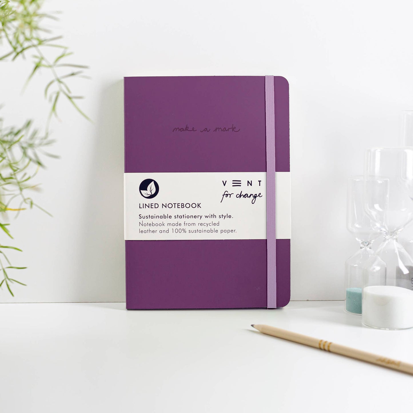 Make a Mark A5 Journal – Recycled Leather: Green