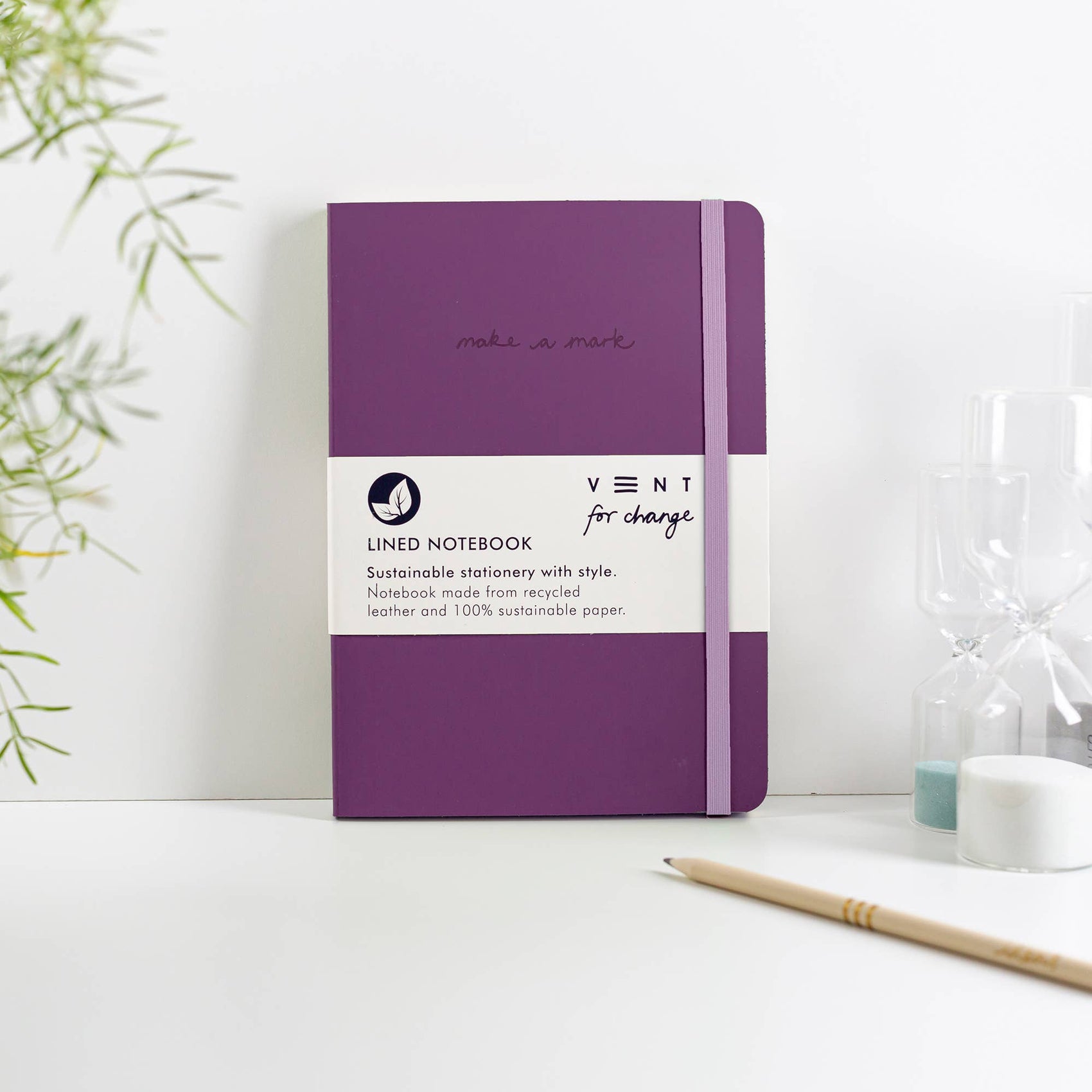 Make a Mark A5 Journal – Recycled Leather: Mustard Yellow