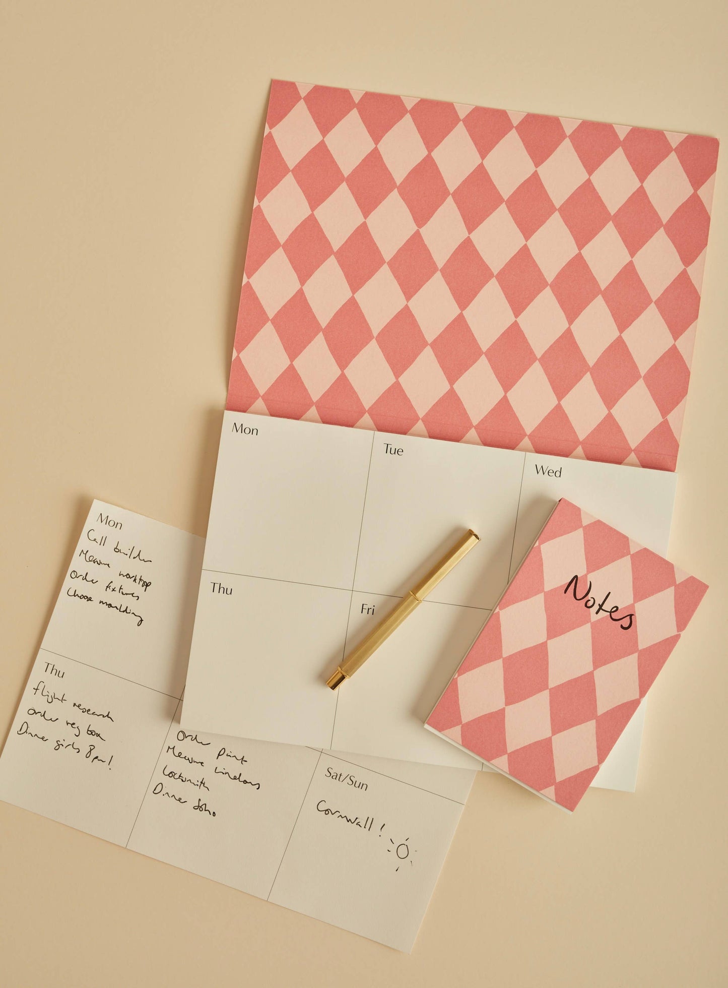 Weekly Planner - Harlequin Pink
