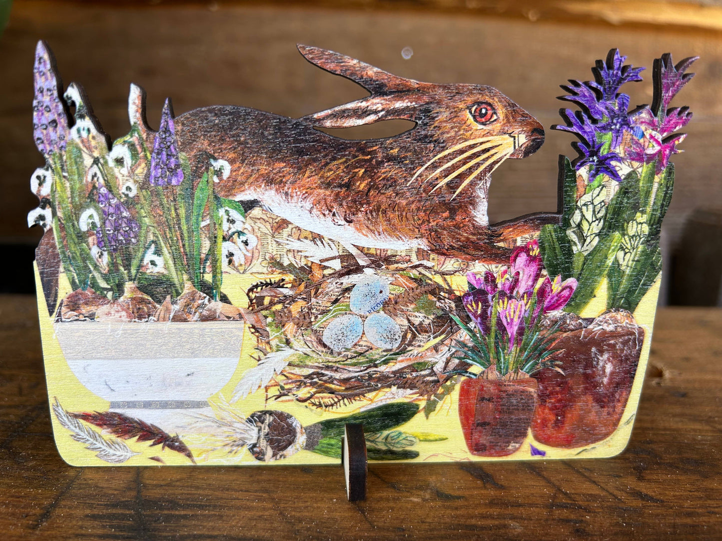 Spring Table laser cut birch plywood keepsake &  card
