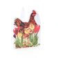 Penny in the Tulips die cut blank greeting card